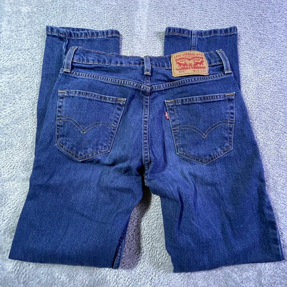 Levi's 511 Slim Fit Jeans Men's‎ W29 L30 Dark Wash Denim Everyday Casual Outdoor